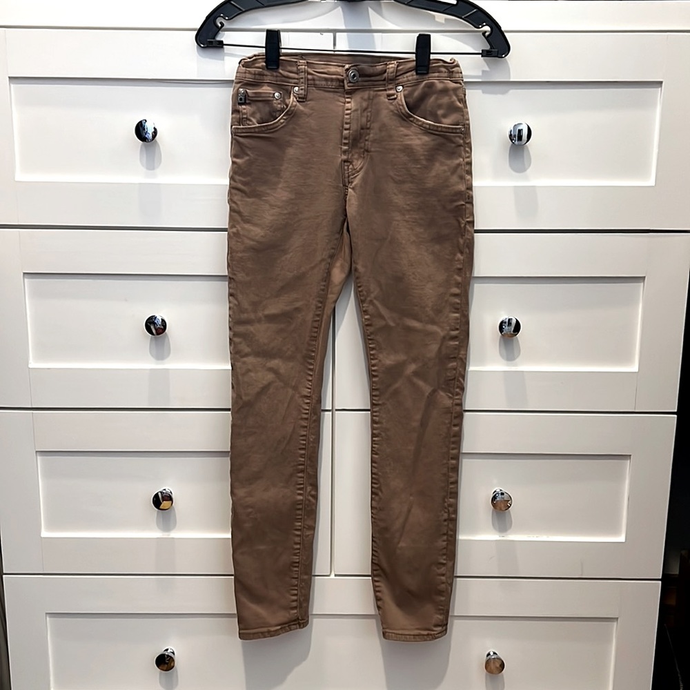 Dark Tan Boys AG “Ryker” slim skinny Jeans Size 12